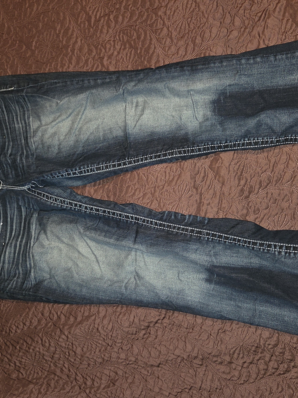 Women’s Boot Cut Jeans in Dark Blue Washed Denim